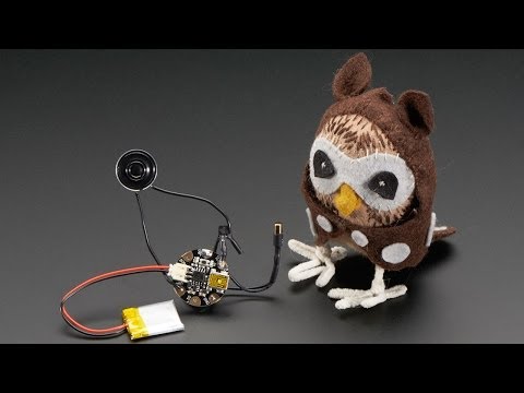 Chirping Plush Owl Toy with Adafruit GEMMA
