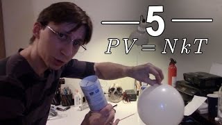 5 Ideal Gas Law Experiments  - PV=nRT or PV=NkT