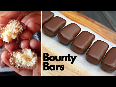 Homemade Bounty Bars for kids| 3 ingredients Bounty Bars| Coconut Chocolate Bars