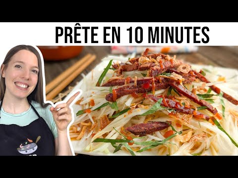 Salade de Papaye Verte Vietnamienne (FACILE ET RAPIDE) HOP DANS LE WOK