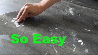 How to get paint off vinyl floor WATCH BEFORE YOU USE MINERAL SPIRITS