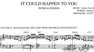 [JAZZ PIANO]IT COULD HAPPEN TO YOU Intro,Ending[Swing]