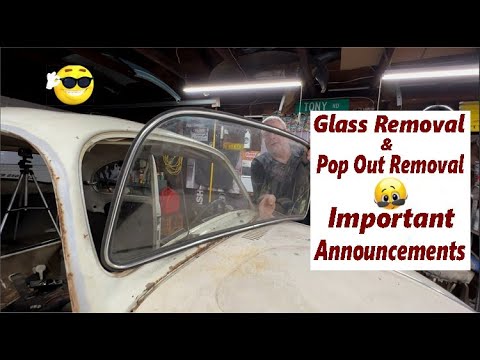VW Beetle Windshield - Glass Removal - Pop Out Window Removal And TIPS!