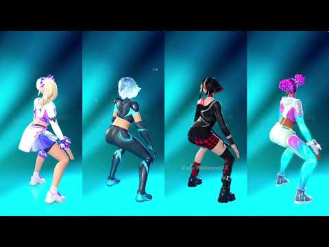 Fortnite Whiplash Emote With Haylee Skye Lightrider Morgan Myst Synthwave Skin Thicc 🍑😂😱 Who Won ?