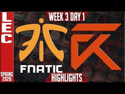 FNC vs XL Highlights | LEC Spring 2020 W3D1 | Fnatic vs Excel