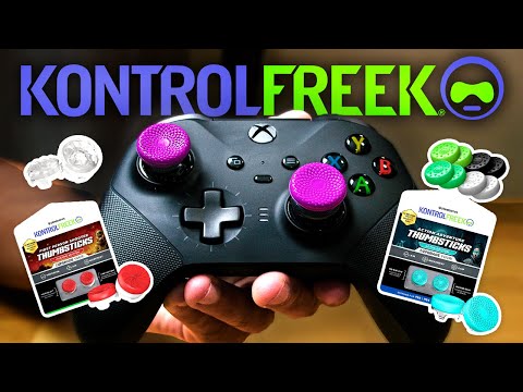 KontrolFreek No-Slip Thumb Grips | Universal Edition for Nintendo Switch Pro, PlayStation 4 (PS4), PlayStation 5 (PS5), Xbox One & Xbox Series X Controller | 8-Pack | Blue/Green/Red/Black video review thumbnail