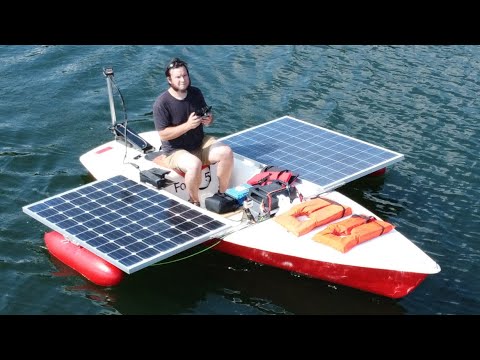 DIY Solar Boat With Nornvin Battery Pack And Random Junk!
