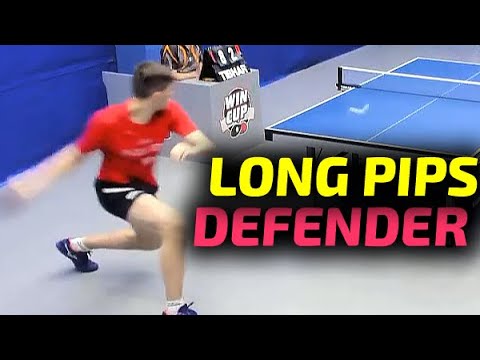 Modern Long Pips Defender: Junchik Valentin, chopping defense technique 40+ plastic balls chopper