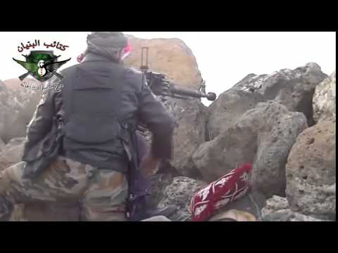 استهداف معاقل النظام في بلدة جملة بالدوشكا من قبل كتائب البنيان في ريف درعا