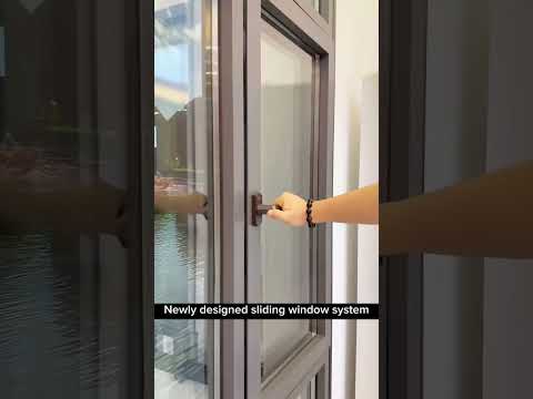 The latest designed aluminum alloy sliding window system #aluminium #home #windows
