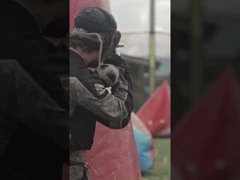 Shooting paintballs!