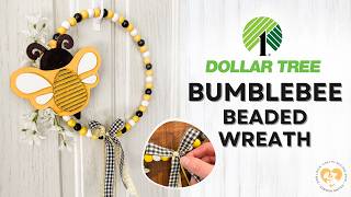 DIY Bumblebee Wreath 🐝 Easy Dollar Tree Summer Door Decor