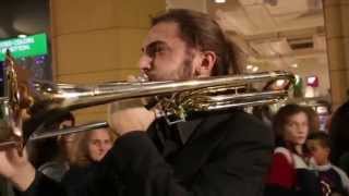Flash Mob at Shopping Center, Brass Ensemble, Perugia, Italy