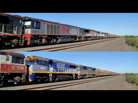 SCT 5PM9 Freight Train - SCT011 CSR013 SCT010 VL357 CF4410 (1/11/2021) - PoathTV Australian Railways