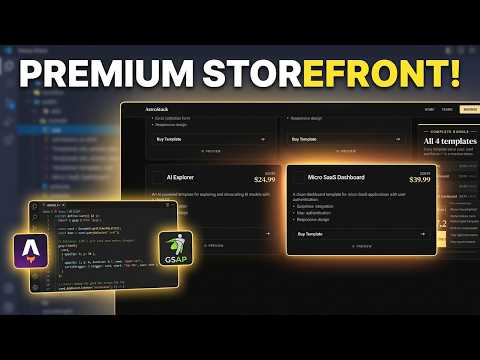 Image for the video entitled Premium SaaS Storefront Design with Astro and GSAP