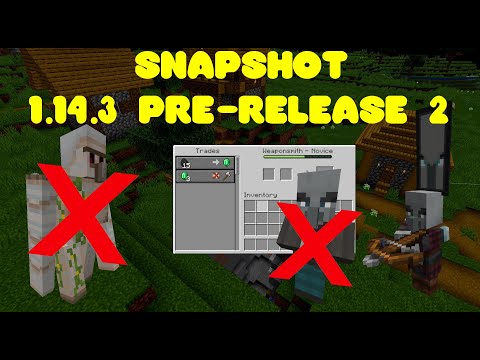 1.14.3 Pre-release 2 Minecraft Review | Iron Farm Nerf, Patrol Nerf, Villager Trading Trick Nerf! Video