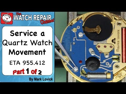 , title : 'How to service a quartz movement. ETA 955 412. Watch repair tutorials'