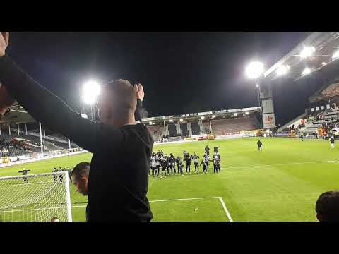 Fin de match  charleroi vs fc brugge chant