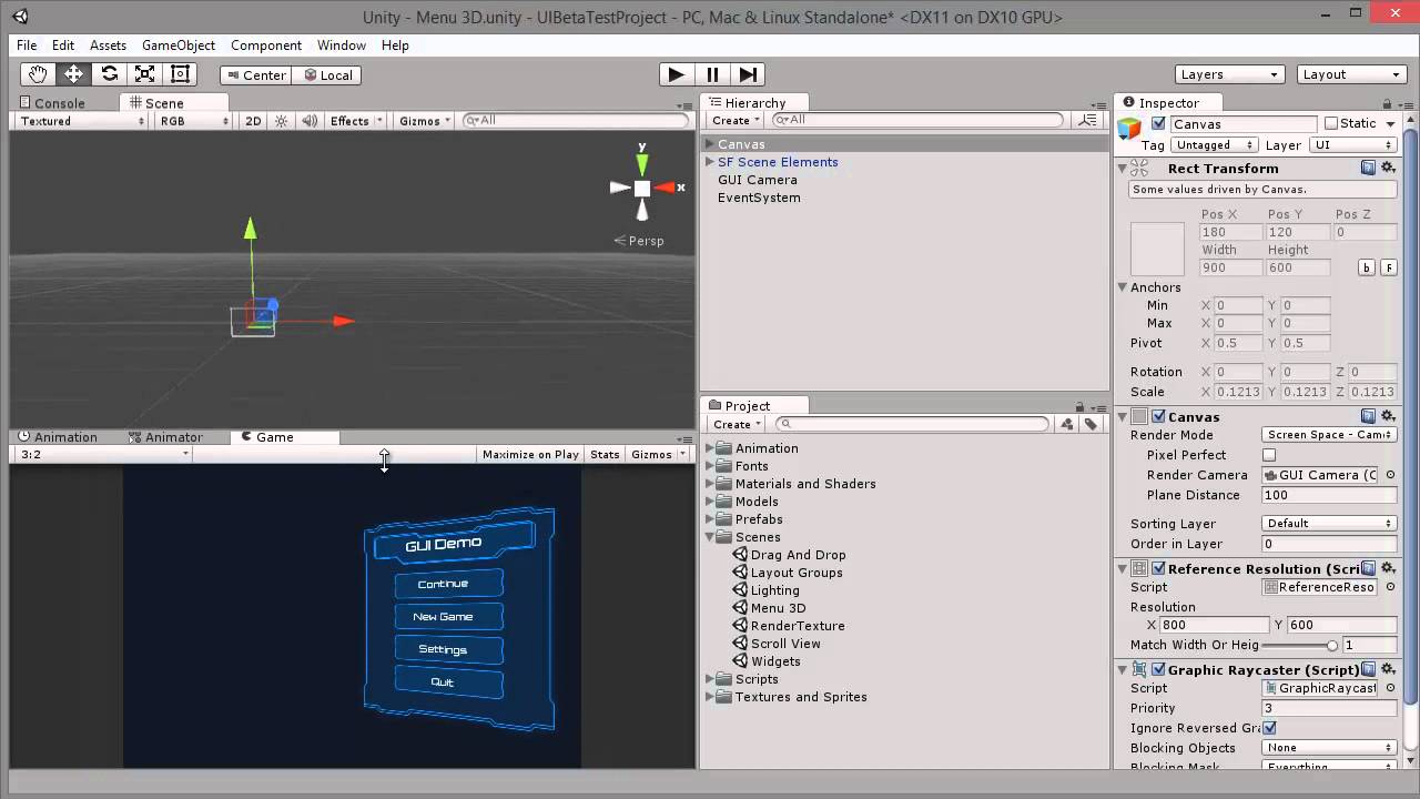 Unity3D v 4.6 - UI - Les canvas et le rect transform - Tuto FR