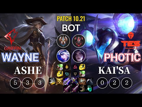 GRF Wayne Ashe vs TES Photic Kai'Sa Bot - KR Patch 10.21