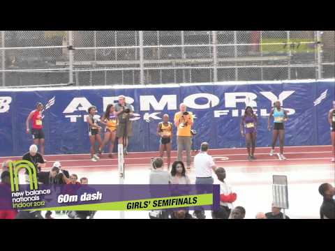 Girls 60m Semi Heat 3 - New Balance Indoor Nationals 2012