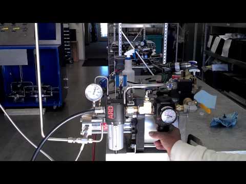 Nitrogen booster pump operation video