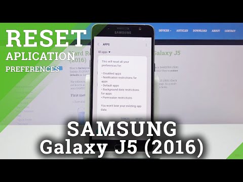 How to Reset App Preferences in SAMSUNG GALAXY J5 (2016) - Enter App Settings