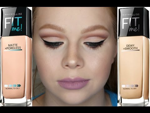Maybelline Fit Me: Matte + Poreless VS. Dewy + Smooth Video