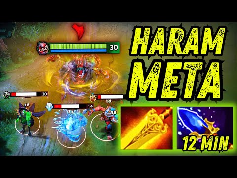 Broken Farm 12Mins Aghanim's Scepter 🔥 Mega Burn with Radiance Build 🔥🔥🔥 Pudge Dota 2