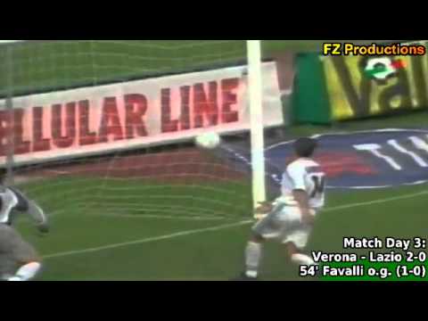 Serie A 2000-2001, day 03 Verona - Lazio 2-0 (Favalli o.g., Mutu)