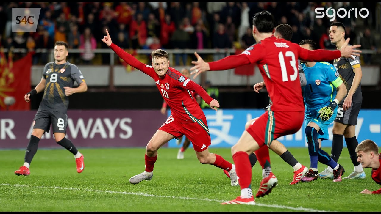 David Brooks yn achub pwynt i Gymru! | Gogledd Macedonia 1-1 Cymru | Rowndiau Rhagbrofol Cwpan y Byd - YouTube