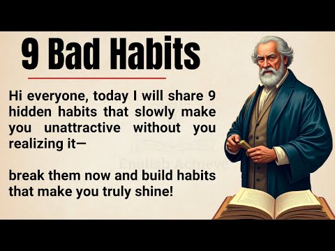 9 Bad Habits That Slowly Make You UGLY 😱 | Build Confidence & Improve Your Life | Graded Reader ✅