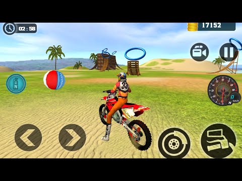 Extreme Motocross beach 3d Driving Bike Stunt #7 - Motorbike Racing Best Bike game Android Gameplay