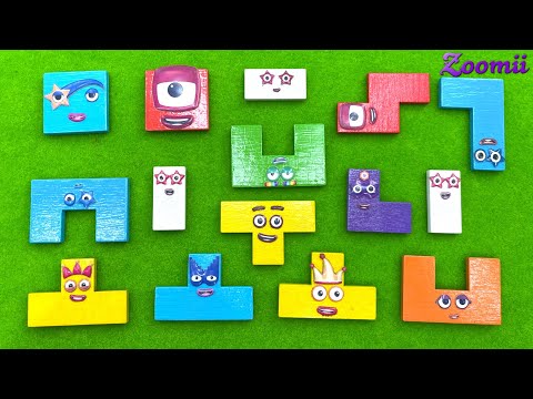 Numberblocks mini Puzzle Tetris NEW Club Party Space ASMR - Numberblocks Satisfying Video #72