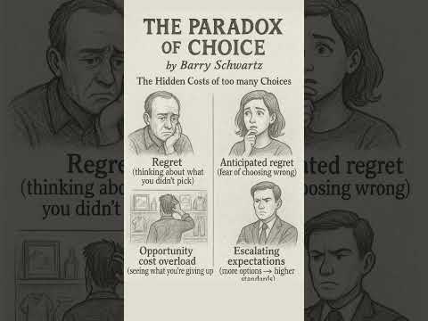 Why Too Many Choices Make Us Unhappy | The Paradox of Choice Explained #youtubeshorts #booksummary