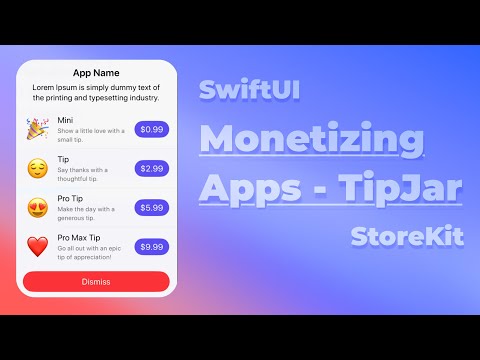 Supporting Tip Purchases Using SwiftUI StoreKit APIs | Xcode | iOS 17+ thumbnail