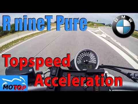 BMW R nineT Pure - ACCELERATION and TOPSPEED 0-220km/h