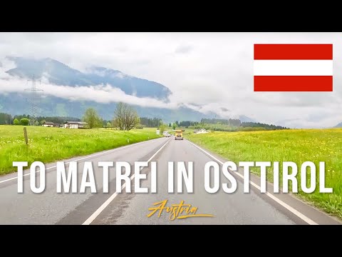 Driving in Austria 🇦🇹 in May 2023 from Kirchberg in Tirol to Matrei in Osttirol (clouds and rain)