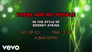 Rodney Atkins - These Are My People (Karaoke)
