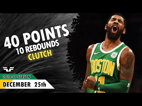 Kyrie Irving - 2018.12.25 - Celtics vs 76ers - 40 Pts, 10 Rebs, CLUTCH!