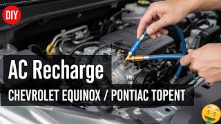 How to Recharge AC & Refill Refrigerant | Chevy Equinox & Pontiac Torrent (2005-2009)