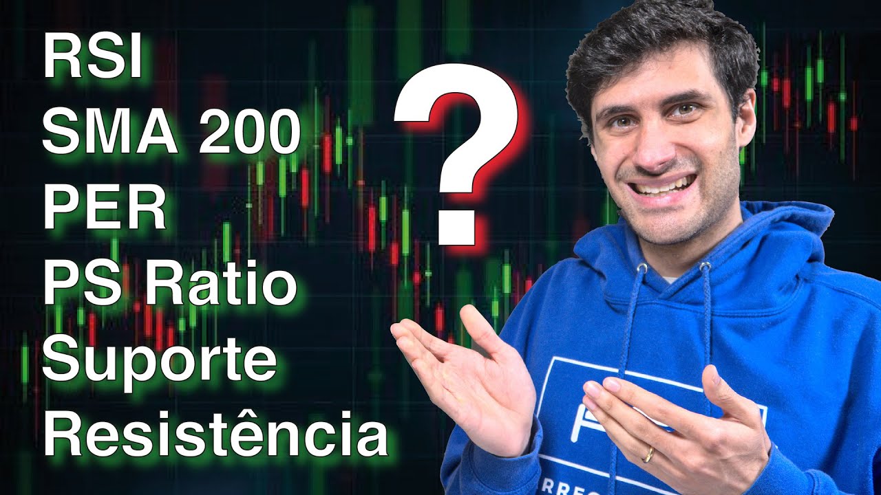 Como ler um GRÁFICO de VELAS e PRINCIPAIS INDICADORES❓RSI, SMA 200, PER, P/S Ratio, Suporte, etc🤑