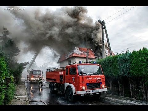 Pożar poddasza Przemków 10.08.2016