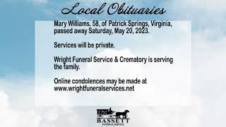 Obits for May 23, 2023