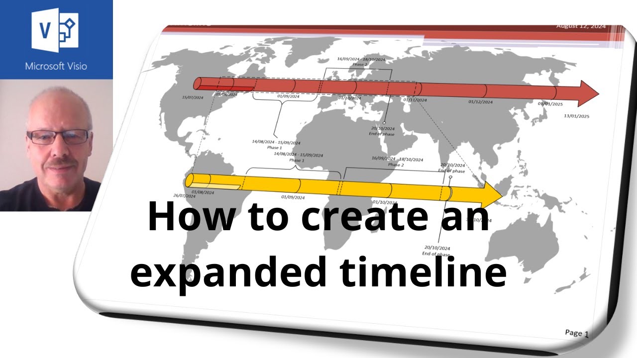 Microsoft Visio Tutorial: Building an Expanded Timeline 2024