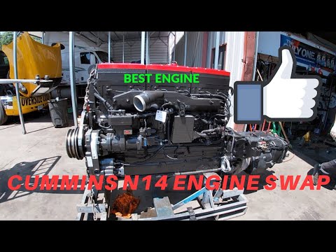 Installing Brand NEW Cummins N14 into Volvo 880