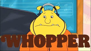 Binky listens to Burger King's Whopper song