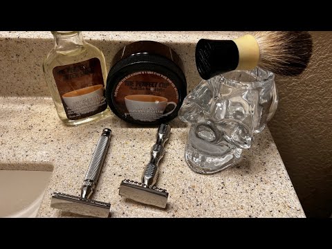 DSC Single Edge Razor comparison, & The Perfect Cup- Soap & Aftershave. A side by side shave.