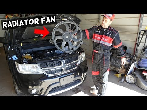 DODGE JOURNEY RADIATOR FAN REMOVAL REPLACEMENT. FIAT FREEMONT