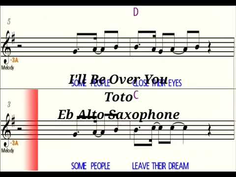 I'll Be Over You - Eb Alto Saxophone - Play Along  Sheet Music  Backing Track